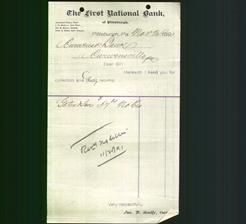 Bank Letterhead - First National Bank