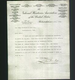 Letterhead - The National Hardware Association of the United States