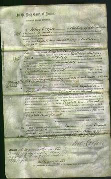 Court of Common Pleas - Elizabeth Ann Sherratt-Original Ancestry