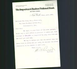 Letterhead - The Importers' & Traders' National Bank