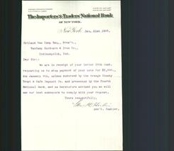 Letterhead - The Importers' & Traders' National Bank