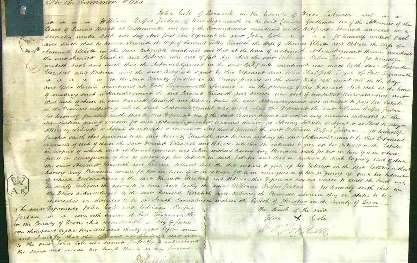 Court of Common Pleas - Harriett Tilley, Elizabeth Elliott and Rebecca Elliott