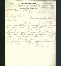 Letterhead - Western Department Continental Insurance Co.