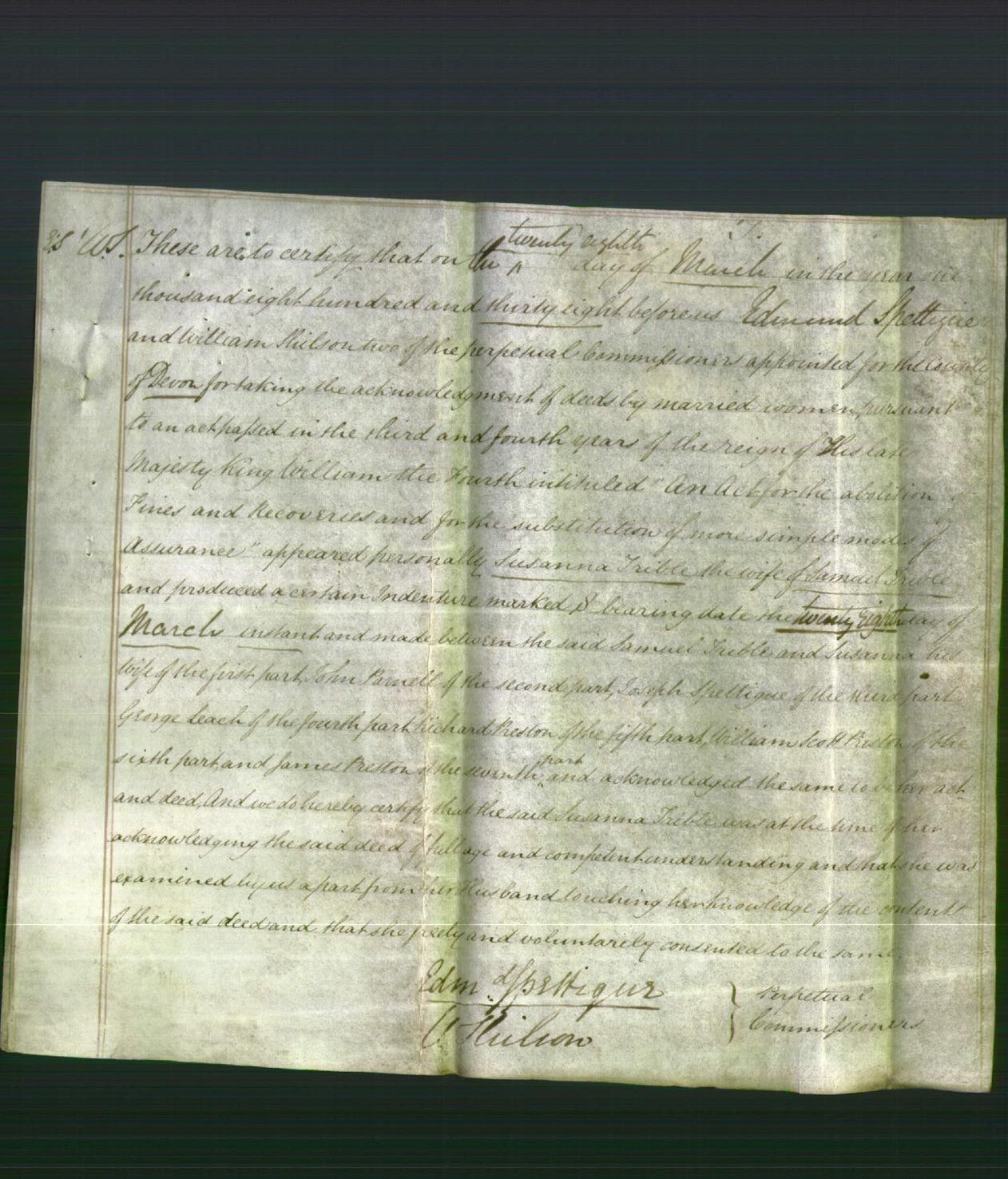 Deed by Married Women - Susanna Trible