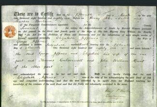 Deed by Married Women - Elizabeth Jefferies-Original Ancestry