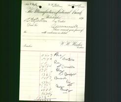 Bank Letterhead - Manufacturers National Bank