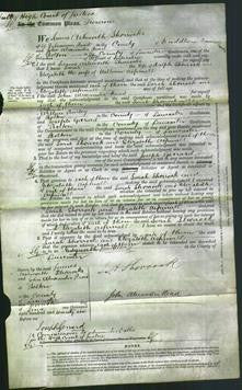 Court of Common Pleas - Sarah Shorrock, Elizabeth Aspenall-Original Ancestry