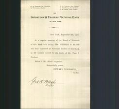 Letterhead - The Importers' & Traders' National Bank