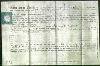 Deed by Married Women - Ellen Hathaway-Original Ancestry