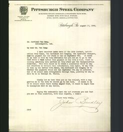 Letterhead - Pittsburgh Steel Company