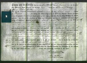 Deed by Married Women - Sarah Ann Charles Walker-Original Ancestry