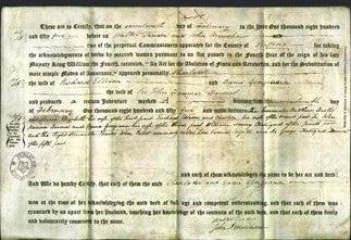 Deed by Married Women - Charlotte Ellison and Georgiana Hanmer-Original Ancestry