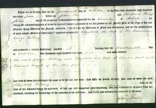 Deed by Married Women - Elizabeth Holbrey-Original Ancestry