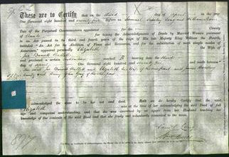 Deed by Married Women - Elizabeth Hallett-Original Ancestry