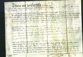 Deed by Married Women - Eleanor Baker and Eleanor Rayner-Original Ancestry