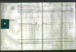 Deed by Married Women - Mary Sophia Skevington-Original Ancestry
