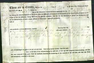Deed by Married Women - Sarah Alderson-Original Ancestry