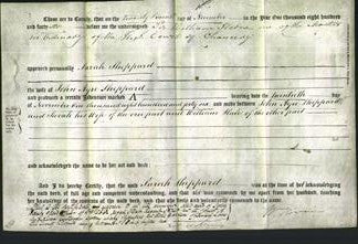 Deed by Married Women - Sarah Sheppard-Original Ancestry