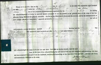 Deed by Married Women - Caroline Lewis-Original Ancestry