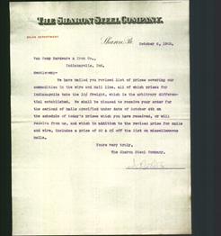 Letterhead - The Sharon Steel Company