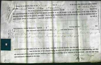 Deed by Married Women - Caroline Lewis-Original Ancestry