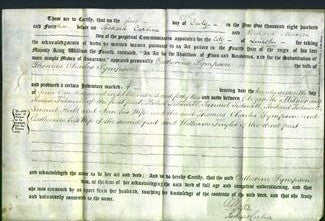 Deed by Married Women - Catherine Sympson-Original Ancestry