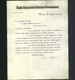 Letterhead - The Sharon Steel Company