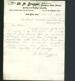 Letterhead - W.H. Brugger