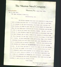 Letterhead - The Sharon Steel Company