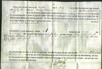 Deed by Married Women - Rebecca Blanchard-Original Ancestry