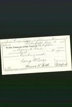 Wakefield, Massachusetts Payment Voucher - Henry A Reed