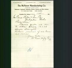 Letterhead - The McNown Manufacturing Co.
