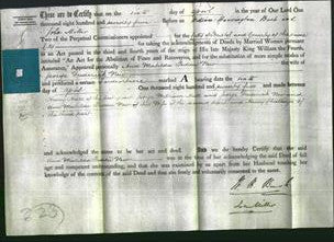 Deed by Married Women - Ann Matilda Pedder New-Original Ancestry