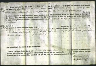 Deed by Married Women - Sarah Adelaide Morgan-Original Ancestry