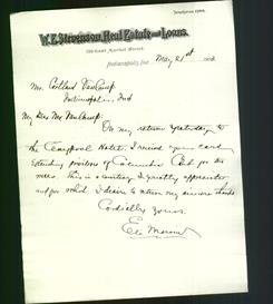 Letterhead - W.E. Stevenson Real Estate and Loans