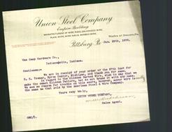 Letterhead - Union Steel Company