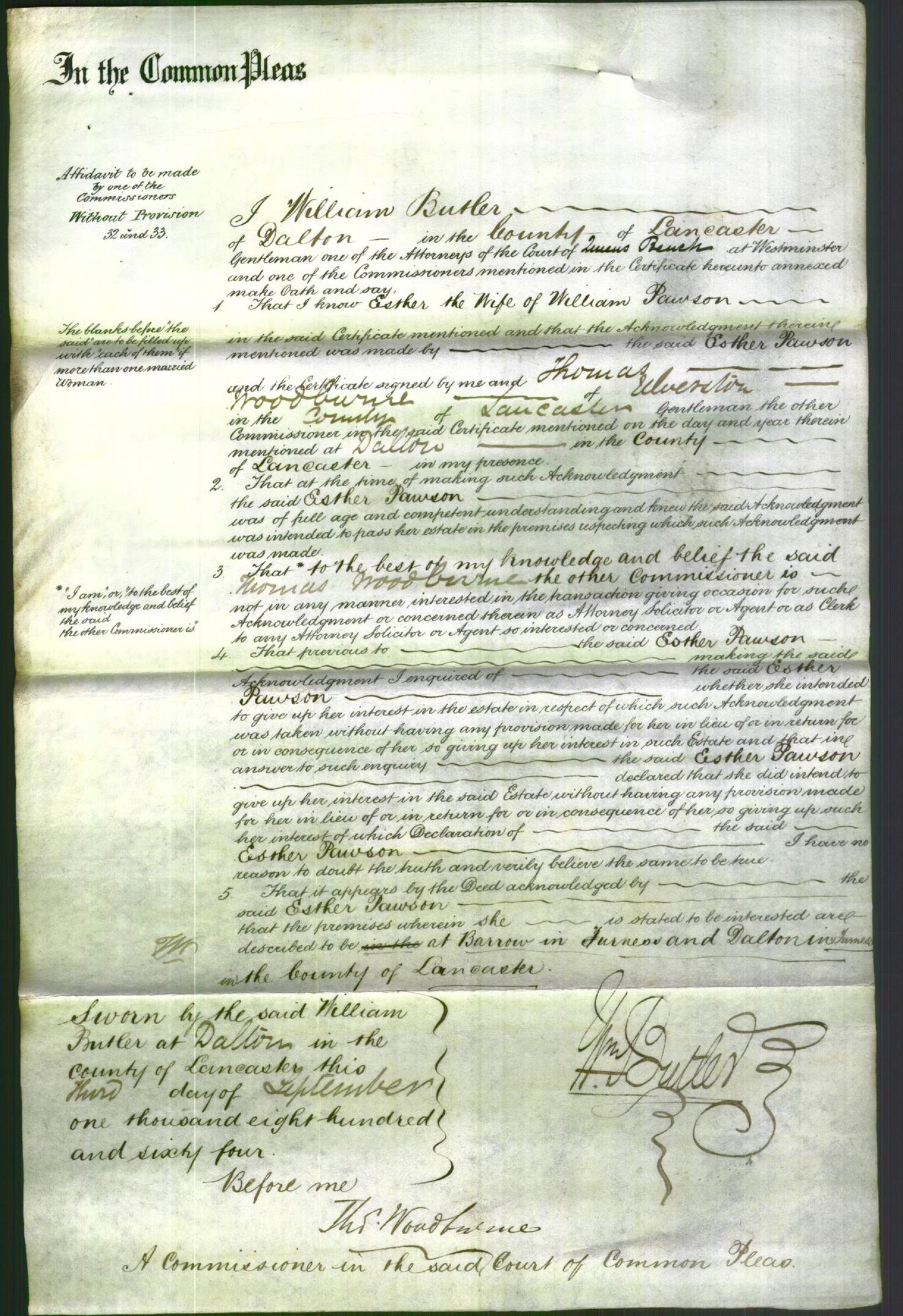 Court of Common Pleas - Esther Pawson