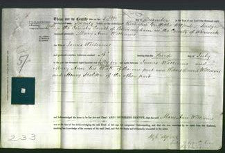 Deed by Married Women - Mary Ann Williams-Original Ancestry