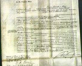 Court of Common Pleas - Mary Ann Ashton-Original Ancestry