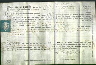 Deed by Married Women - Sarah Jarrett, Sophia Shepard-Original Ancestry