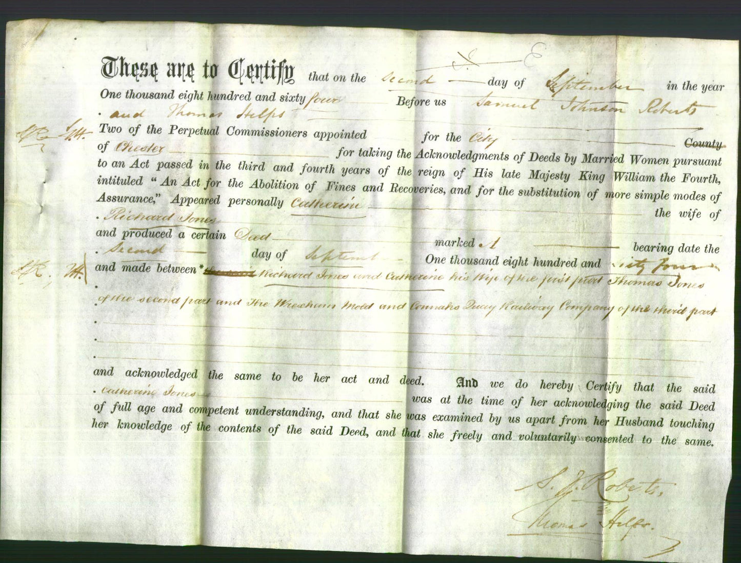 Deed by Married Women - Catherine Jones