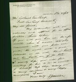 Letterhead - Mahler Manufacturing Co.