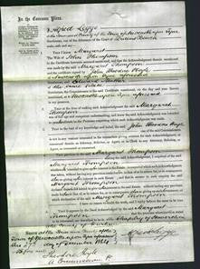 Court of Common Pleas - Margaret Thompson-Original Ancestry