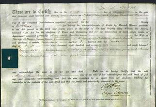 Deed by Married Women - Mary Ann Coningham-Original Ancestry