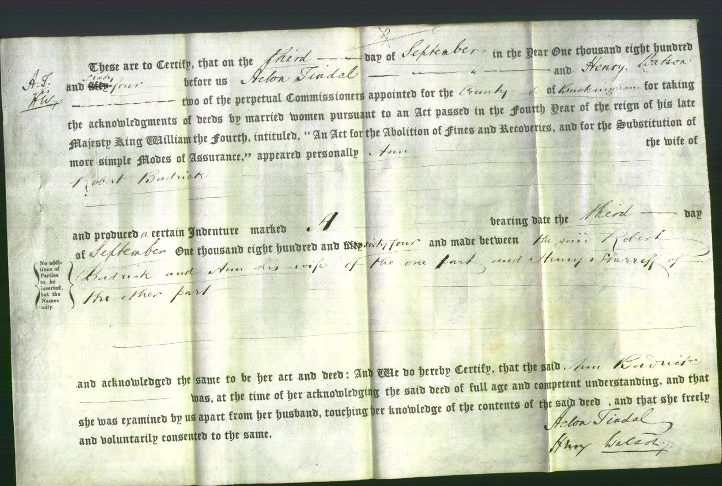 Deed by Married Women - Ann Badrick