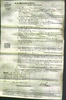 Court of Common Pleas - Susan Frances Browne-Original Ancestry