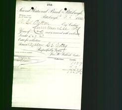 Bank Letterhead - Second National Bank of Pittsburgh