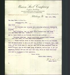 Letterhead - Union Steel Company