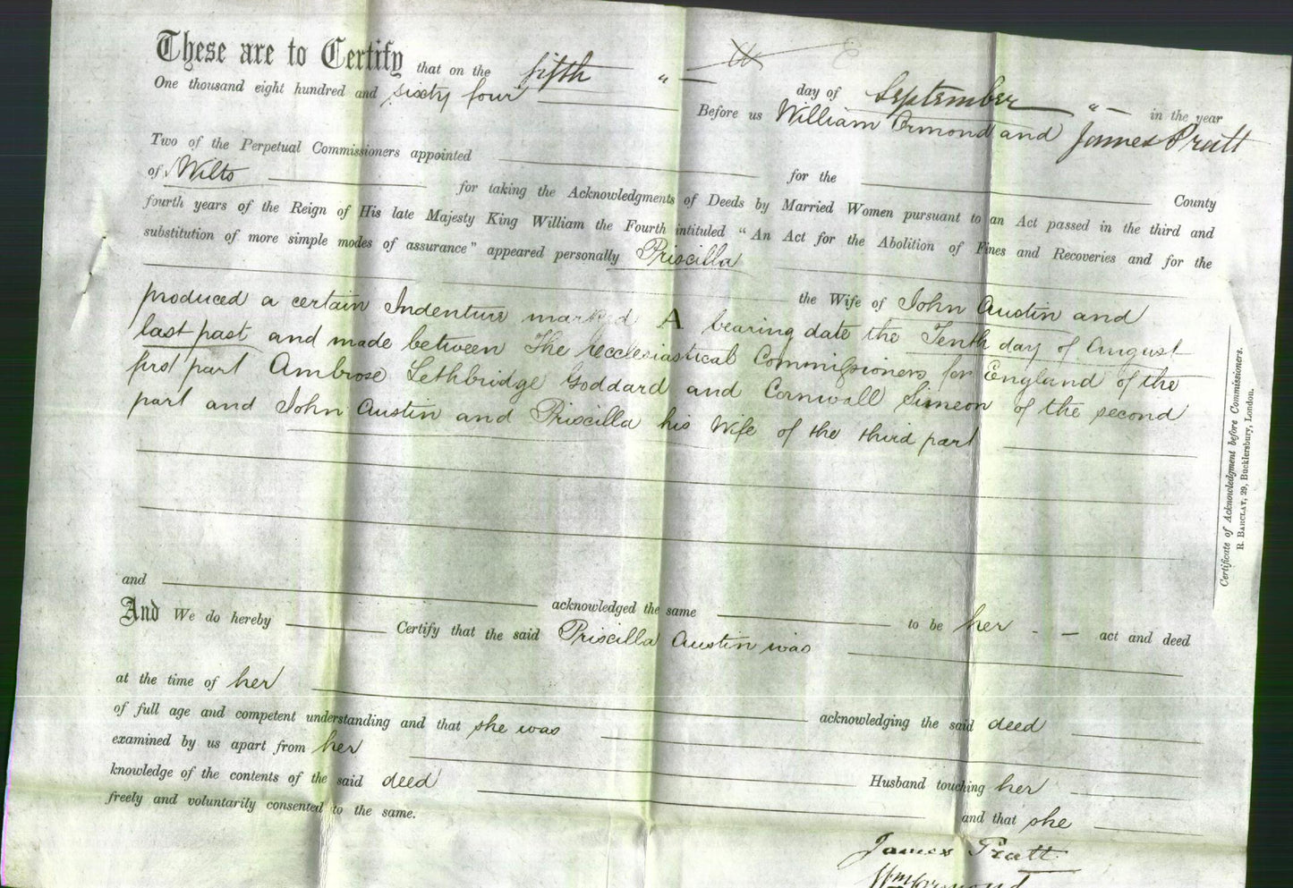 Deed by Married Women - Priscilla Austin