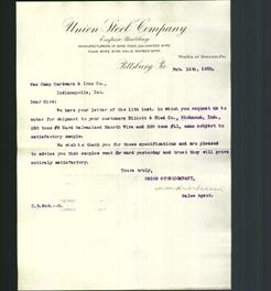 Letterhead - Union Steel Company